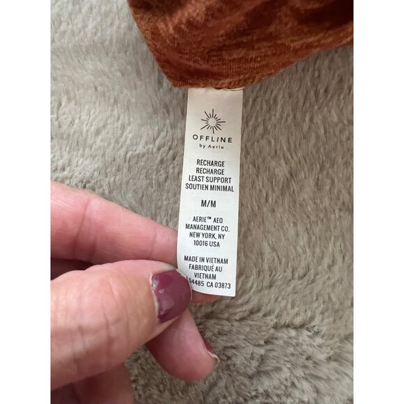 Offline By Aerie Recharge Tank Top M/M Rust Orange Heathered Lightweight - Picture 4 of 5